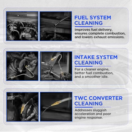 MR CARTOOL Fuel Injector Cleaner Kit 150PSI Automotive Fuel System Cleaning Kit for for Gasoline Injectors, C100 Non-dismantle Fuel Injector Cleaner Machine for Auto Catalytic Converter/Intake Valve