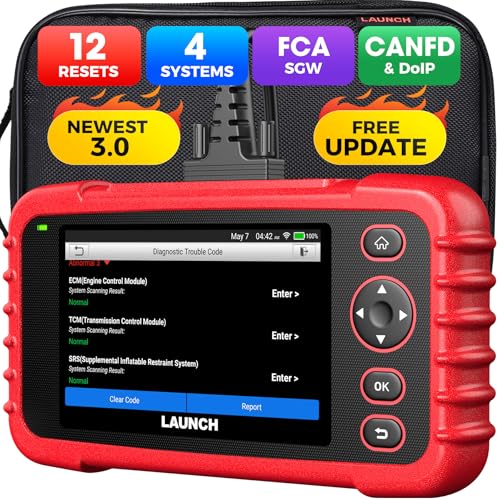 LAUNCH OBD2 Scanner CRP129X V3.0 Elite Scan Tool, 12 Resets Lifetime Update | Upgrade of CRP123X, ABS/SRS/Transmission/Check Engine Car Code Reader, FCA AutoAuth & Auto VIN, CANFD DoIP, 8.1 Android