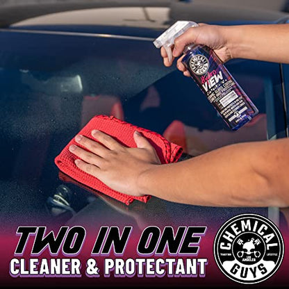 Chemical Guys, HydroView Ceramic Glass Cleaner & Coating for Windows, 16 oz | Cleans glass while adding a hydrophobic layer that beads water and cuts spots for clearer views in rain or fog