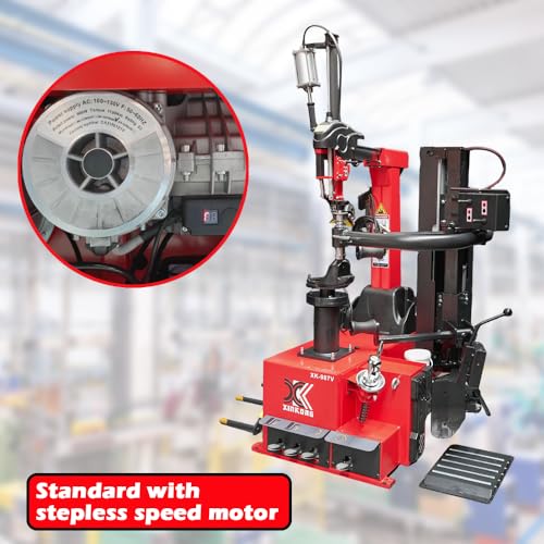 XK-987V Heavy Duty Tire Changer Machine with Bead Blaster | 110V Wheel Changer for Truck, SUV and Van Rims 12-30 inches | 18-Month Parts Replacement