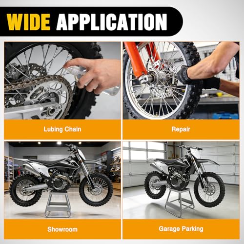 Nilight Universal Dirtbike Pit Stand Non-Slip Rubber Top 1000LBS Capacity | Off-Road Steel Heavy Duty Moto Removable Maintenance Motocross Stand Hoist Lift Jack Silver - color: Dirtbike Pit Stand