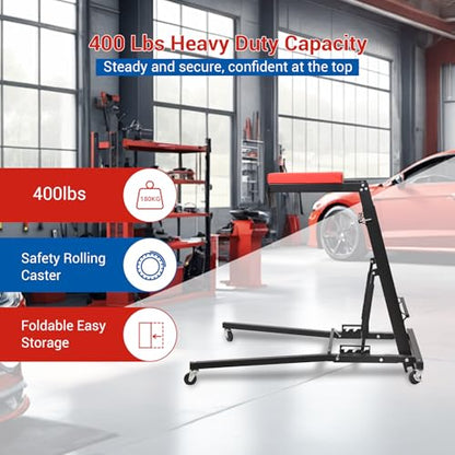 Garvee Automotive Engine Creeper, Adjustable Height Engine Access Creeper with Casters for Auto Body Shop, Home, Garage, Emergency Repair and Fleet Maintenance