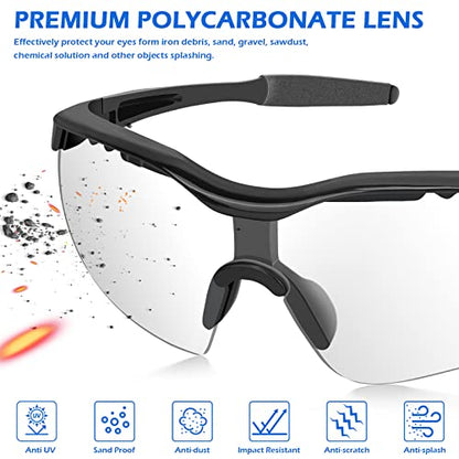 OXG 12 Pack Safety Glasses, ANSI Z87.1 Impact Resistant Anti-Scratch Safety Goggles for Men Women Youth - color: Clear