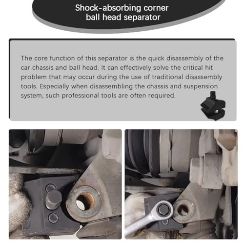 BESULEN Suspension Strut Split Hub Steering Knuckle Spreader Tool, Double-Sided Reinforced Shock Absorber Strut Remover, Lower Control Arm Ball Joint Prying Spliter, Universal Fit