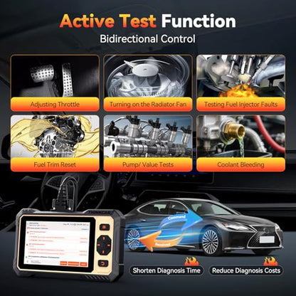 THINKCAR THINKSCAN 662 OBD2 Scanner + Universal 16 Pin Male to Female OBD2 Extension Cable,Car Scanner Engine ABS SRS Transmission