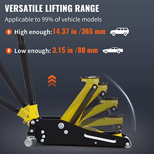 Car Jacks Car Jack 1.5-3 Ton Floor Jack Aluminum&Steel Racing Jack Single Pistons Quick Lift Pump Tire Change Tool,2.5 Ton - color: 2.5 Ton