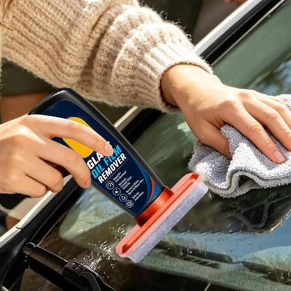 glassEmulsion Cleaner - Car glassCleaning Brush, Water Spot Remover Tool, Window Maintenance Kit | Exterior Windshield Restoration, Front Mirror Care, Rear Mirror Cleaning During Daily Dr