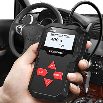 KW210 12V Automotive Car Battery Tester Digital Multi Language Analyzer Tester Tool