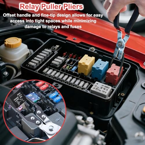 5 Pieces Electrical Disconnect Pliers for Cars, Automotive Electrical Plug Connector Disconnect Tool, Connector Separator, Hose Clamp and Relay Puller Plier for All Cars