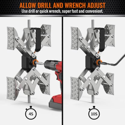 X-Shaped RV Wheel Stabilizer Chocks for RV Camper Trailers & Trucks 2 Pack | Fit RV Tire 3” to 11”Wide, Drill Adjustable, Anti-Rust Coating X Chocks, Heavy Duty for 5th Wheel Prevent Shaking&Wobble - color: Silver