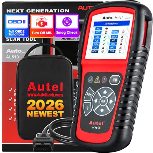 Autel AutoLink AL519 Car OBD2 Scanner, Classic Enhanced Mode 6 Engine Fault Code Reader OBDII CAN Diagnostic Scan Tool, One-Click Smog Check, DTC Lookup, Upgraded of AL319, Lifetime Free Update - style: AL519