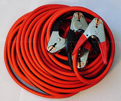 PAKA TOOLS Industrial Heavy Duty 30 feet 1 Gauge Booster Jumper Cable,Real,-40℉ to 167℉ 950Amp, Real 1 American Wire Gauge