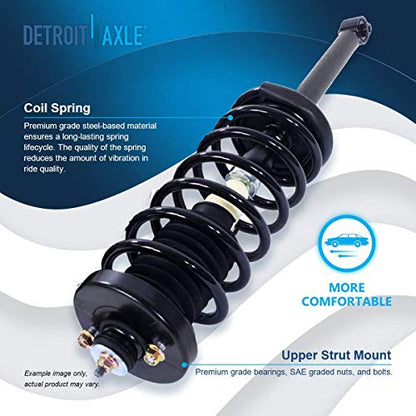 Detroit Axle - Pair Rear Struts for 1998-2002 Honda Accord, 1999-2003 TL, 2001-2003 CL, 2 with Coil Spring Assembly, Quick Install Ready - size: 171299 x2/PAIR