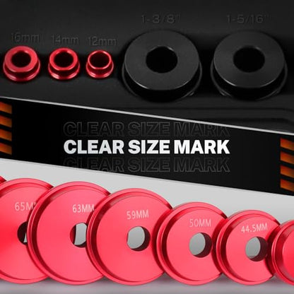BILITOOLS Bearing Race and Seal Driver Set, 43PCS SAE & Metric | 4 Handles & 39 Dual-Sided Adapters, Bearing Press Kit, Complete Seal Installer Kit, Portable Storage Case - size: 43 Piece Bearing Press Kit