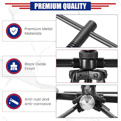 NYXOVA 3 Jaw Bearing Puller, Manual Internal Puller 3 Jaw Bearing Puller Set Extractor Wheel Bearing Puller Tool for Car SUV Motorcycle Motorbike