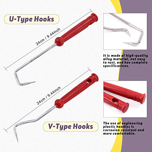 Swpeet 7Pcs Hose Clamp Pliers Set, Including Car Water Pipe Locking Pliers Hose Clamp Plier with 6Pcs Hose Removal Hook Set Perfect for Hose Installations of Low Radiators