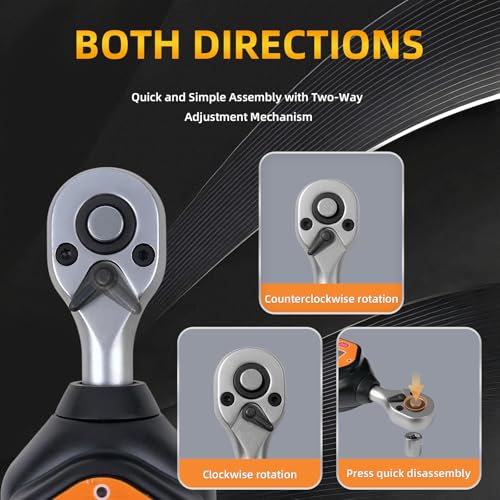 Digital Torque Wrench 1/4 Drive (7.37Ft/ 0.3-10 N.m)±2% High Accuracy Digital Torque Wrench with Buzzer and LED Flash Notification Four Units of Measure Torque Wrenches Digital - size: 1/4-10 Nm