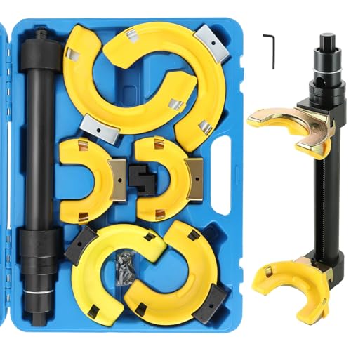 DASBET Macpherson Strut Spring Compressor Kit | Universal Interchangeable Fork Strut Coil Extractor Remover Tool Set with Protective Sleeve Strut Spring Compressor Set ﻿