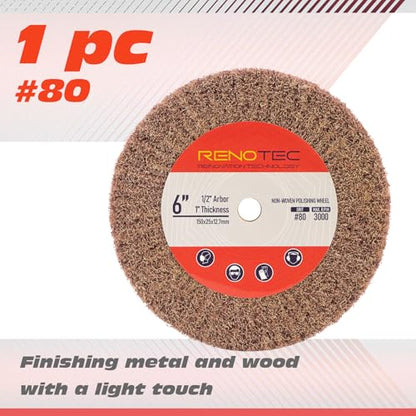 6x1x1 Inch Cotton Polishing Wheel, 150×25×12mm, 70 Plies - style: Cotton Wheel