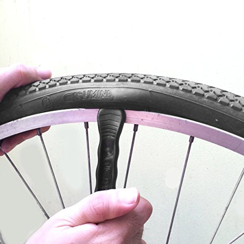Bike Tire Lever - Premium Hardened Plastic Levers to Repair Bicycle Tube - Must Have Tool Kit for Road Bicyclist - Set of 3 - color: Black