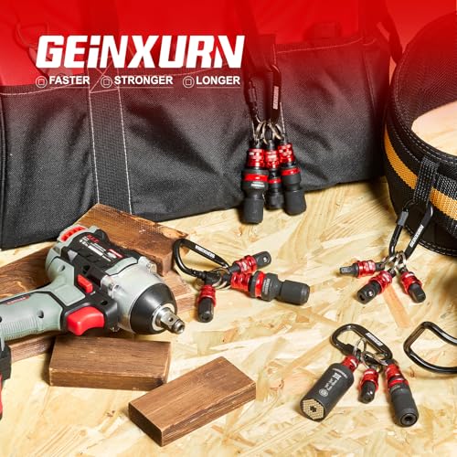 Geinxurn 3Pcs Socket Holder Keychain, 3/8" Drive Quick Release & Quick Change Socket Set Organizer for Socket Adapter Square Drive for Lineman, Electricians, Construction Crews Outdoor Work - style: B01K003-0308
