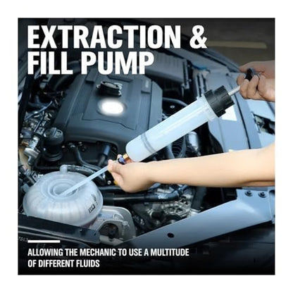 Car Oil Fluid Extractor Siphon Pump Brake Fluid Fluid Syringe Pump Auto Manual Suction Vacuum Fuel Transfer Hand Pump Dispenser(200ML) - color: 200ML