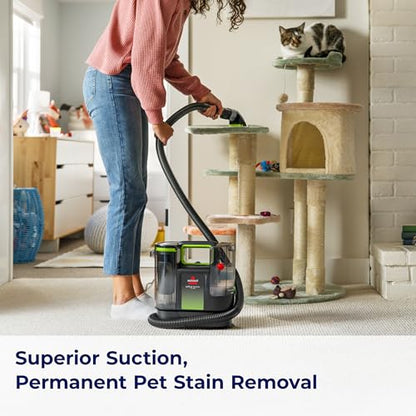 BISSELL® Little Green® Max Pet SmartMix Portable Carpet and Upholstery Deep Cleaner, Car/Auto Detailer, with SmartMix Technology, Self-Cleaning Tough Stain Tool and Pet Hair Removal Tool, 38572 - style: Little Green Max Pet SmartMix