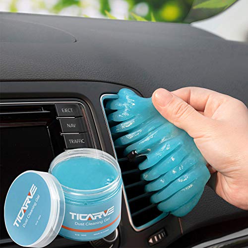 TICARVE Cleaning Gel for Car Detail Tools Car Cleaning Automotive Dust Air Vent Interior Detail Putty Universal Dust Cleaner for Auto Laptop Car Slime Cleaner - color: Blue-1Pack