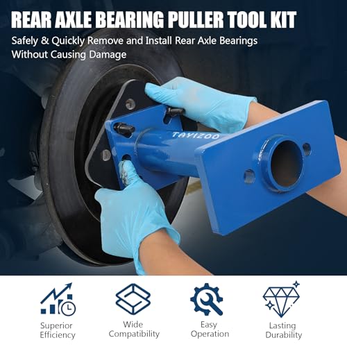 Tayizoo Rear Axle Bearing Puller and Installer Kit with ABS Tone Ring Adapter Plate, Wheel Bearing Removal Tool for Toyota Tacoma 1995-2004, 4Runner 1995-2020, Tundra, T100 and Hilux Pickup