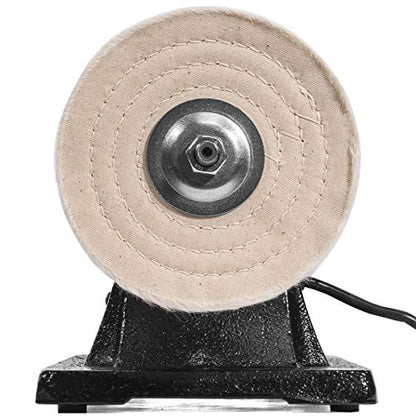 XtremepowerUS 6" Bench Buffer Polisher, 1/2 HP Bench Polishing Machine, Heavy-Duty Metal Buffer Grinder with Dual Buffing Wheels for Stainless Steel, Aluminum, Chrome & Automotive Parts - size: 6" Buffer Grinder
