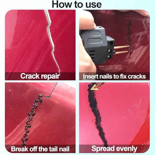 3000 PCS Plastic Welding Staples with Storage Box, 6 Different Shapes Hot Staples for Repair All Car Bumpers Cracks Daily Plastics Welder Supplies