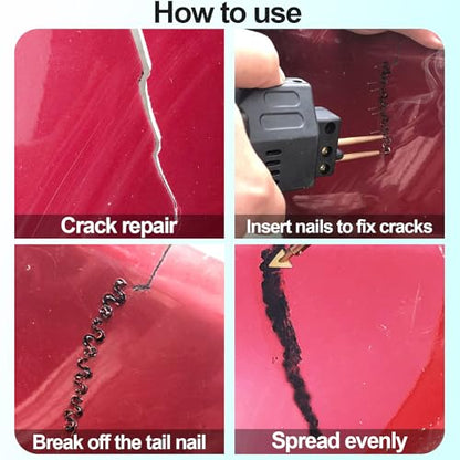 3000 PCS Plastic Welding Staples with Storage Box, 6 Different Shapes Hot Staples for Repair All Car Bumpers Cracks Daily Plastics Welder Supplies