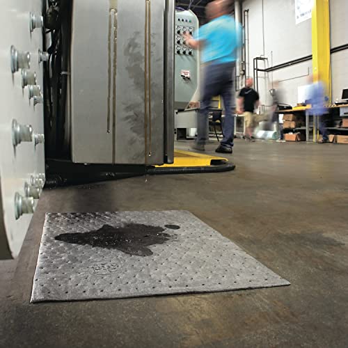PIG Premium Absorbent Mat Pads | 20 Oil Absorbent Pads | The Original PIG Mat | 15" x 20" Oil Pads | Each Pad Absorbs 28 oz | Total Absorbency is 4.4 Gallons | 20-Count | Heavyweight | PM50275 - size: 20-Count
