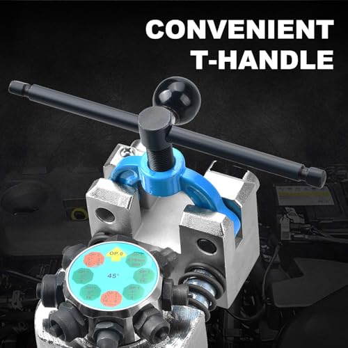 LainKeen Brake Line Flaring Tool Kit for 45 and 37 Degree Single, Double and Bubble Flares,Brake Line and Tubing Flaring Tool for 3/16", 1/4", 5/16",3/8" Tubes