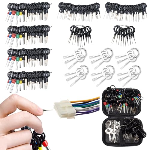 146 PCS Terminal Removal Tool Kit, Depinning Tool Electrical Pin Removal Tool, Pin Extractor Removal Tool Kit, Electrical Wire Connector Pin Release Terminal Ejector Kit for Automotive, Home Appliance - color: 146 PCS
