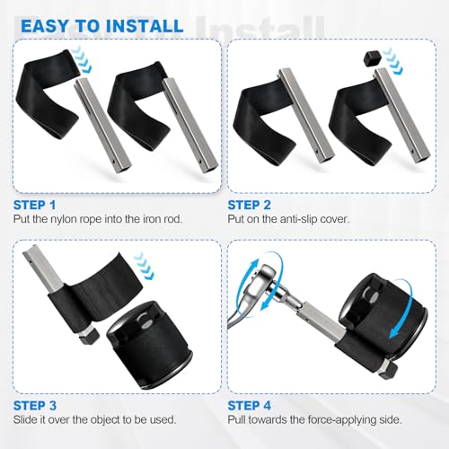 Adjustable 1/2" Drive Strap Wrench with Anti-Slip Nylon Belt. Universal for Car, Motorcycle, Semi Truck & Small Engine Oil Filter Removal