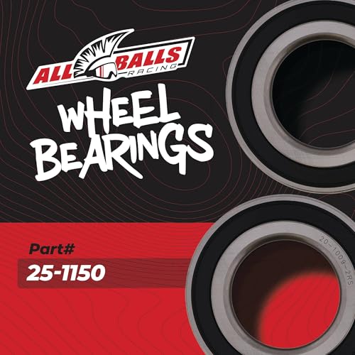 All Balls Racing 25-1150 Wheel Bearing Kit | OEM replacement, fits Sportsman 500 4x4 HO 1000, replaces John Deere AM140533 Polaris 3514635 Arctic Cat 2402-266, 25-1150