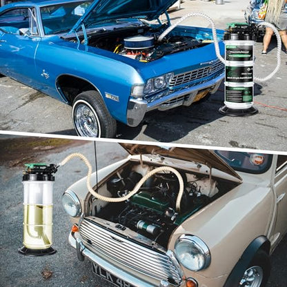 5.3 L Manual Pneumatic Fluid Extractor, Oil Change Vacuum Pump Extractor with 5 Tubes and A Brake Bleeding Hose for Automotive, Boats - size: 5.3L