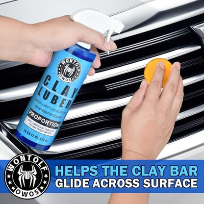 Wontolf Clay Bar Kit, Complete Clay Bars Auto Detailing Clay Luber Lubricant Car Wash Kit, Premium Grade 4 Clay Bars, Lubricant Tablets 10 Pack, Car Detailing Kit for Detailing Cleaning - size: CLAYLUB01