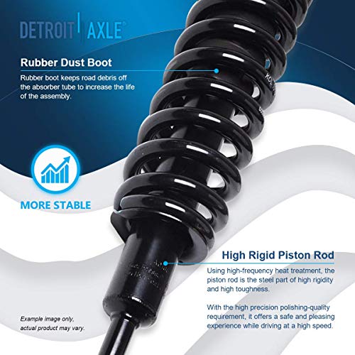 Detroit Axle - 2 Front Struts for Toyota 2003-2023 4Runner 2007-2014 FJ Cruiser 2005-2015 Tacoma, Complete Struts w/Coil Spring 2006 2007 2008 2009 2010 2011 2012 2013 2014 Replacement - size: 171371L_171371R/PAIR