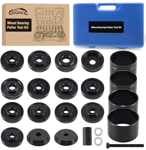GOOACC Wheel Bearing Removal Tool Kit, 23PCS Wheel Bearing Press Kit for Front Wheel Drive Bearing Removal & Installation Universal Hub Bushing Press Sleeves Puller Tool Set with Sliding Screws Blue - color: 23pc Wheel Bearing Removal Blue