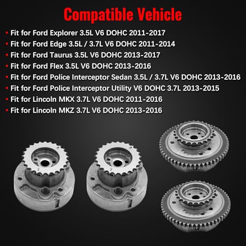 90738S Timing Chain Kit with Water Pump Fit for Ford Explorer Edge Taurus 3.5 3.7, for Lincoln MKX MKZ 3.5L 3.7L 2011-2017, Camshaft Holding Tool with Timing Alignment Holder Tool