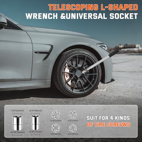 Scissor Jack 3 Ton, 4.1"-18.3" Lifting Car Jack, Heavy Duty Car Jack Kit, Portable Tire Changing kit with Lug Wrench, Tire Jack Tool for Car SUV MPV