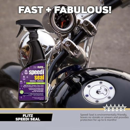 Flitz Speedi Seal - 16oz Bottle of USA-Made Ceramic Coating for Cars to Polish & Protect for Up to 6 Months - Works on Paint, Fiberglass, & More - Streak-Free Ceramic Spray Sealant (12 Pack) - size: 16 Fl Oz (Pack of 12)