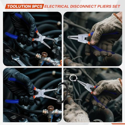 9pcs Electrical Disconnect Plier Set - color: 9pcs Set