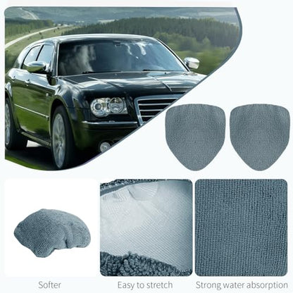 XINDELL 5 Pack Microfiber Pads – Replacement Heads Cover for Xindell Windshield Cleaner Tools. Washable & Reusable Triangle Pads (Grey). Fits Window Reach Tool - Handle Not Included - color: Grey