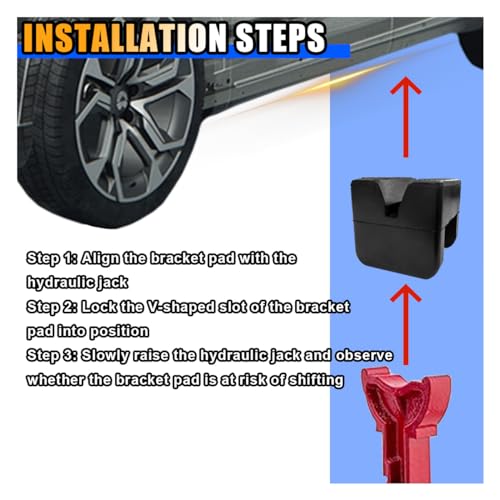 Jack Pad Adapter, Rubber Floor Jack Stand Pads, Universal Heavy Duty Slotted Frame Rail Pinch Weld Protector (2Pcs) - size: 2Pcs