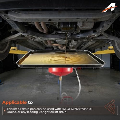 17892 2Pcs Transmission Drain Pan with 6Pcs 22'' Inch Oil Drain Splash Pads, Universal Fluid Drain Funnel Compatible with 87031 87032, High Capacity for Oil, Coolant & Fluid Change - size: 17892-2