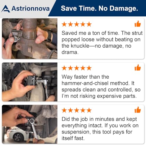 Universal Suspension Strut Spreader Tool - Heavy Duty Dual-End Strut Removal & Lower Ball Joint Separator, Eliminates Hammering Damage on VW Audi BMW Ford - size: Suspension Strut Spreader Tool