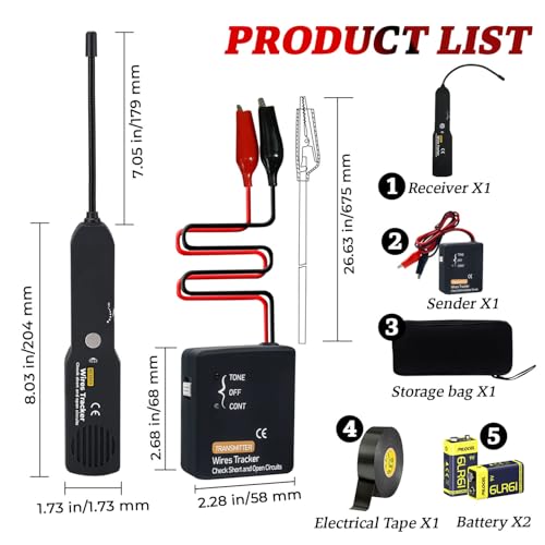 Automotive Circuit Tracer & Wire Tracker 6-42V DC Wire Short Finder, Circuit Tracker, Circuit Tester & Circuit Scanner for Car, Boat, Trailer - Open/Short Circuit Detection Tool EM415PRO